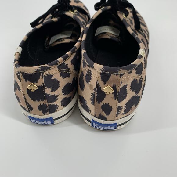 Kate Spade NY x Keds Cheetah Print Tennis Shoes 11 Womens Brown Black Sneakers - Picture 5 of 10